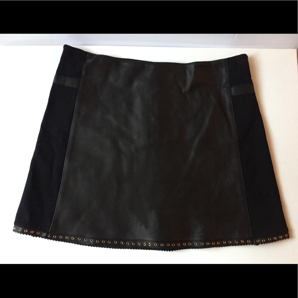 Rebecca Minkoff Lambskin Leather Mini Skirt